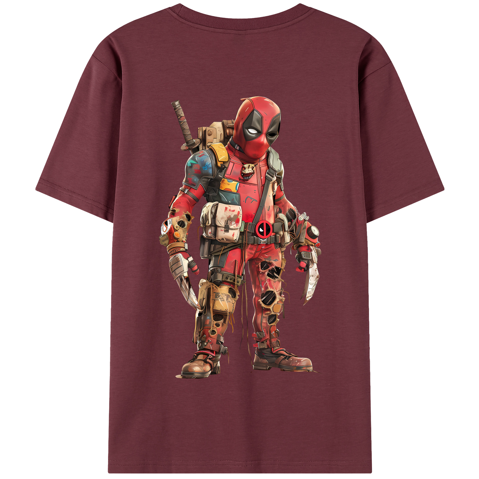 （画像用） Deadpool デッドプール 綿100％半袖Tシャツ（背面プリント）